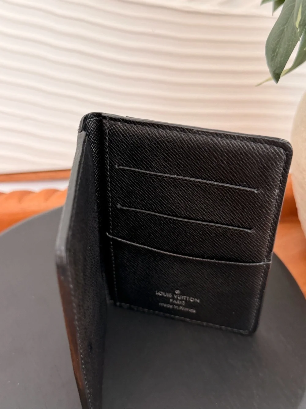 Louis Vuitton Black Checkered Card Holder
